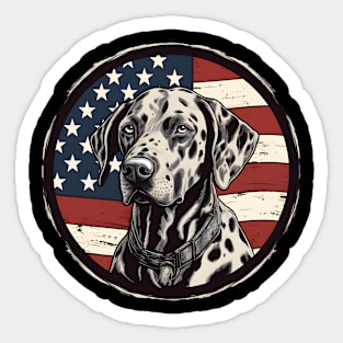 Patriotic Dalmatian Sticker